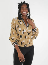 Load image into Gallery viewer, Emily McCarthy Lolli Sweater - Cocoa Brushed Cheetah