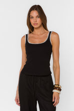 Load image into Gallery viewer, Velvet Heart Lona Tank - Black