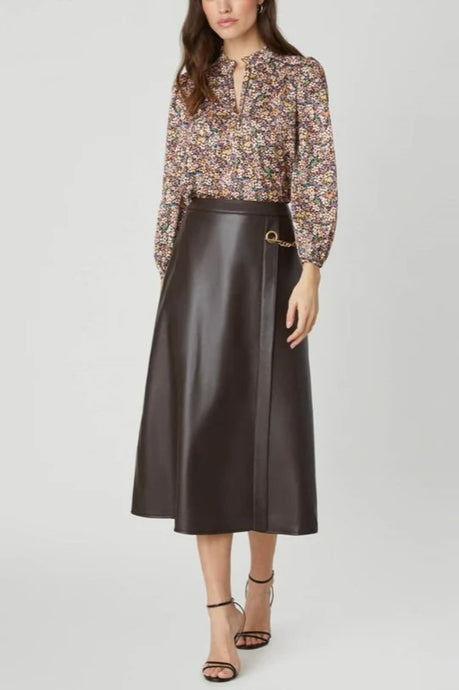 Shoshanna Trinity Skirt - Chocolate Brown