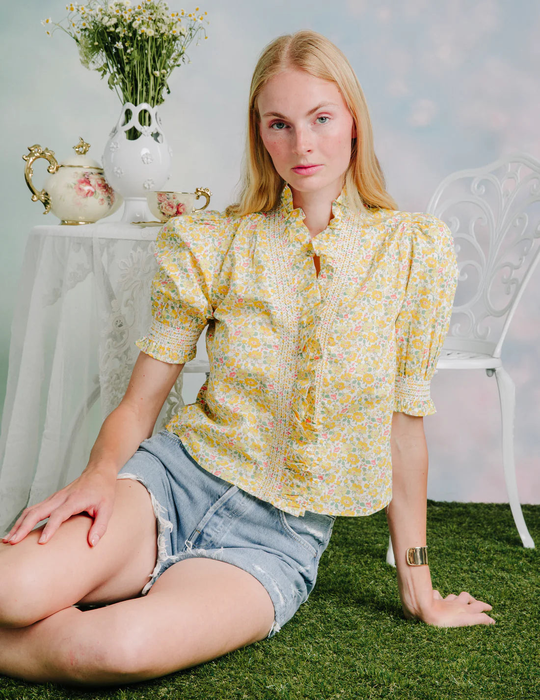 Love the Label Zuri Top - Mrs Stoneley Yellow