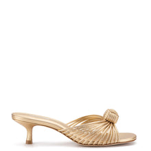 Load image into Gallery viewer, Larroude Valerie Mule - Gold Metallic Leather