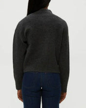 Load image into Gallery viewer, Michael Stars Lidia Cropped Bomber Jacket - Charcoal