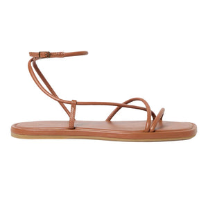 Loeffler Randall Noor Strappy Ankle Wrap Flat Sandal - Timber