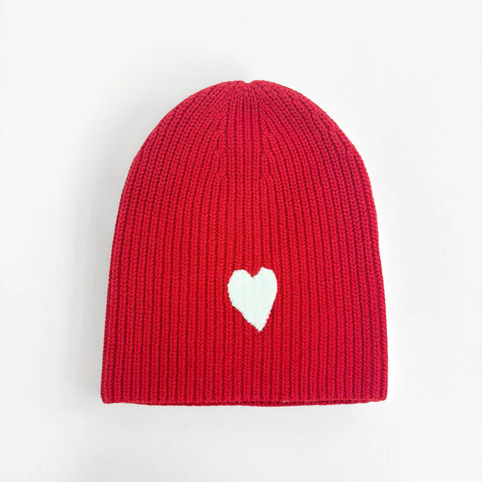 Kerri Rosenthal Love Beanie - Cherry Red