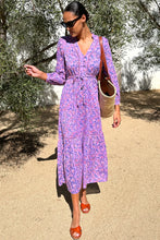Load image into Gallery viewer, Emerson Fry Frances V Dress - Violet Wildflower