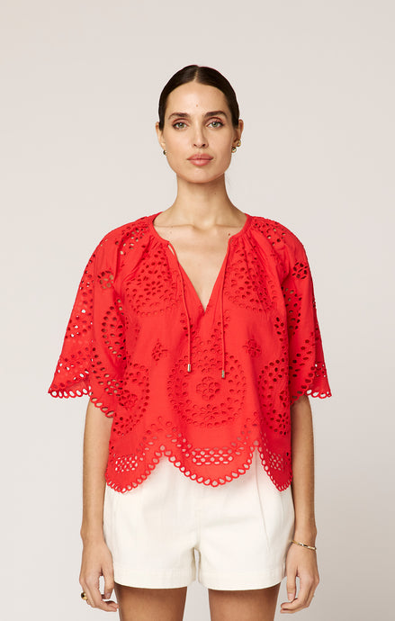 Cleobella Lulu Blouse - Poppy Red