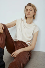 Load image into Gallery viewer, Melissa Nepton Malo Faux Leather Jogger - Rich Brown