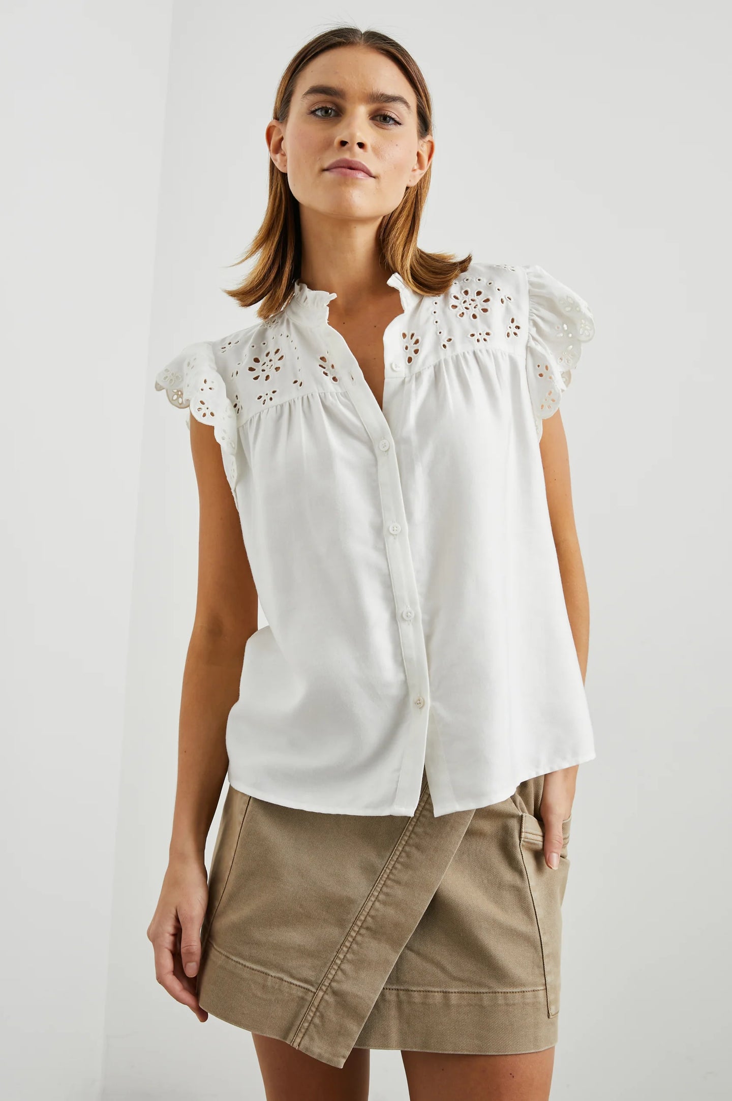 Rails Marlene Top - White Denim