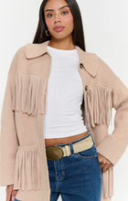 Load image into Gallery viewer, Show Me Your Mumu Santa Barbara Jacket - Tan Knit Fringe