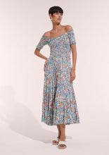 Load image into Gallery viewer, Poupette St. Barth Long Dress Soledad - Aqua Shadow