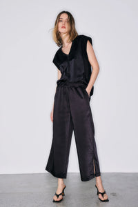 Melissa Nepton Miles Satin Pant - Black