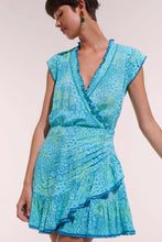 Load image into Gallery viewer, Poupette St. Barth Mini Dress Estelle - Aqua Sea Water