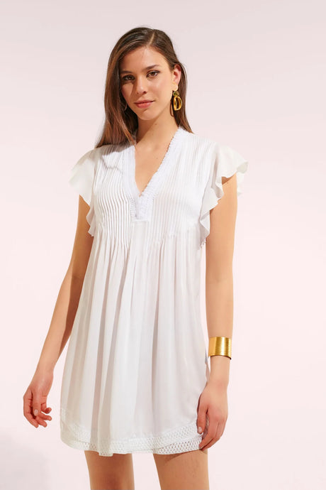 Poupette St. Barth Mini Dress Sasha - Optic White