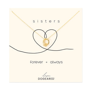 Dogeared Sisters Forever And Always Love Knot Necklace - 2 Colors