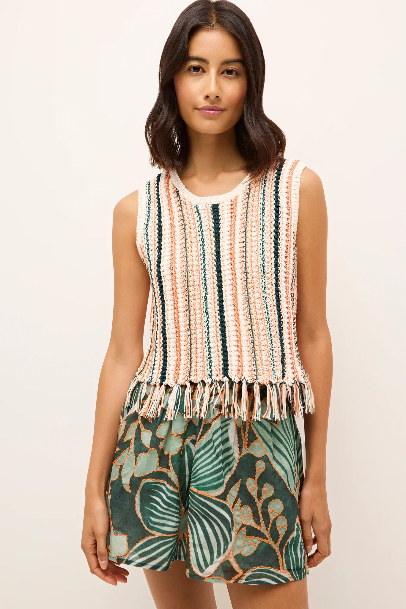 Marie Oliver Collins Tank - Primavera Stripe