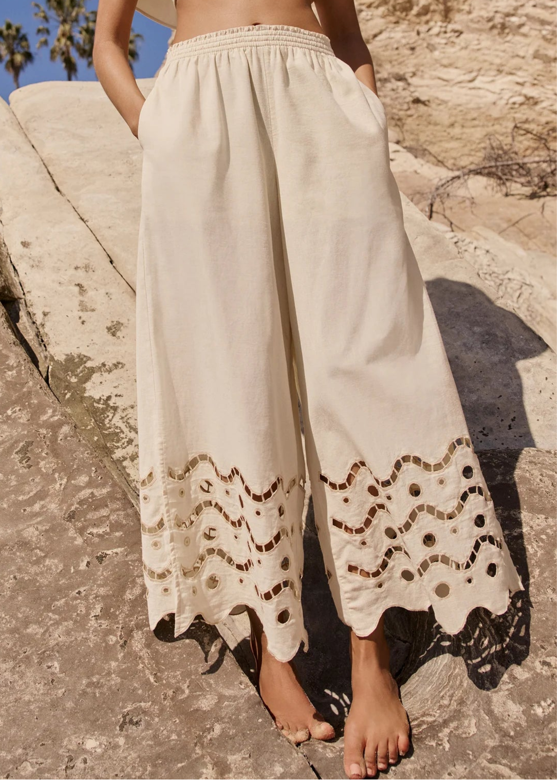 Marie Oliver Marin Pant - Birch Eyelet – Luck Lafayette