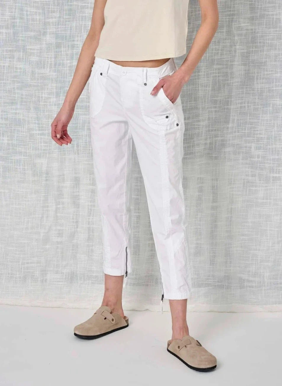 Marrakech Johnny Solid Poplin Pant - White