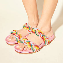 Load image into Gallery viewer, Yosi Samra Michelle Braided Sandal - Multicolor