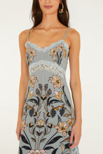 Load image into Gallery viewer, Farm Rio Stained Glass Beauty Slip Midi Dress - Soft Blue