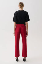 Load image into Gallery viewer, Pistola Lexi Mid Rise Bowed Straight Jean - Savvy Red