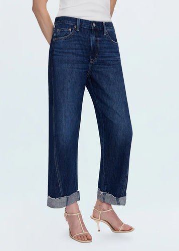 Pistola Kacey Mid Rise Cuffed Straight Jean - Cultivate