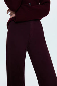 Pistola Penny High Rise Wide Leg - Claret
