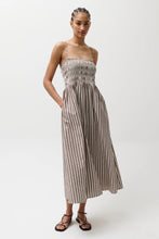 Load image into Gallery viewer, Pistola Bianca Shirred Bodice Dress - Java Stripe