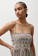 Load image into Gallery viewer, Pistola Bianca Shirred Bodice Dress - Java Stripe