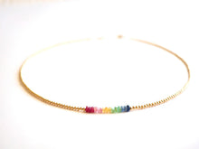 Load image into Gallery viewer, Bunny Shapiro Rainbow Sapphire Necklace