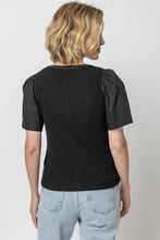 Load image into Gallery viewer, Lilla P Woven Sleeve Split Neck - 2 Colors