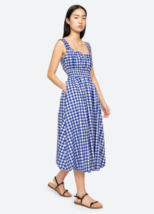 Sea Neci Dress - Navy/White Gingham
