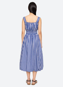 Sea Neci Dress - Navy/White Gingham