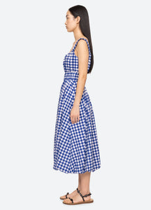 Sea Neci Dress - Navy/White Gingham