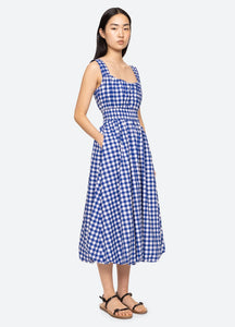 Sea Neci Dress - Navy/White Gingham