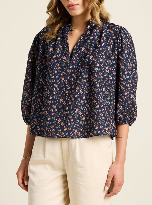 Trovata Orly Blouse - Navy Rosette