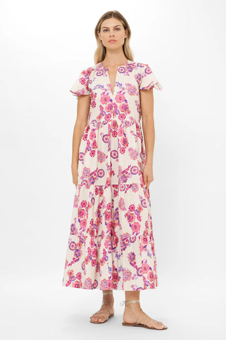 OLIPHANT V Neck Maxi - Pretoria Pink