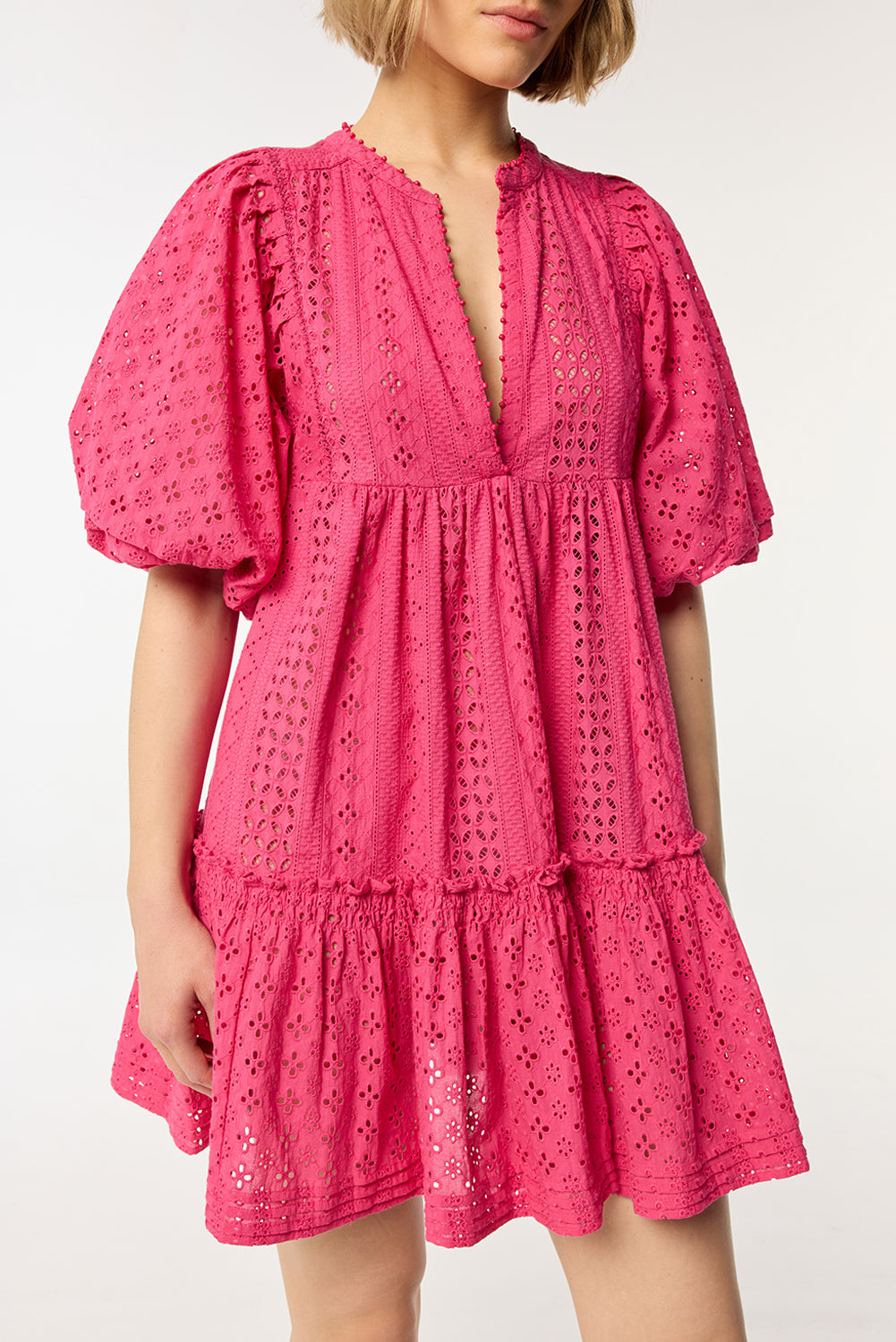 Poupette St. Barth Mini Dress Aria - Fuchsia