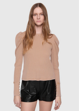 Load image into Gallery viewer, Rebecca Minkoff Astrid Puff Sleeve Top - Oat