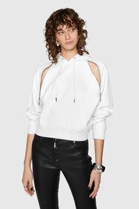 Rebecca Minkoff Dani Zipper Hoodie - White