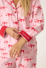 Load image into Gallery viewer, P.J. Salvage Ribbons &amp; Bows Flannel PJ Set - Candy Pink