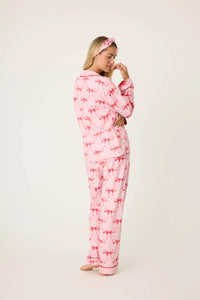 P.J. Salvage Ribbons & Bows Flannel PJ Set - Candy Pink