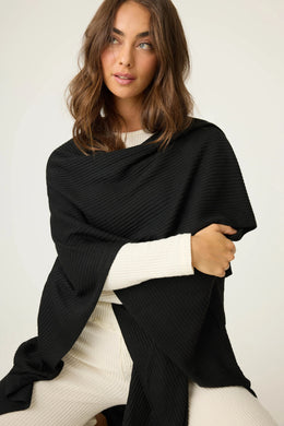 P.J. Salvage Jet Set Luxe Rib Wrap - Black