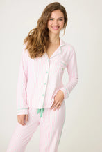 Load image into Gallery viewer, P.J. Salvage Happiest On The Court Pickleball Striped PJ Set - Ivory