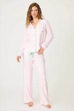 Load image into Gallery viewer, P.J. Salvage Happiest On The Court Pickleball Striped PJ Set - Ivory