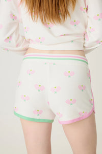 P.J. Salvage Peachy Party Pickleball Shorts - Ivory