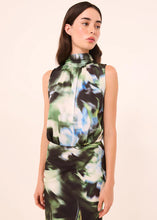 Load image into Gallery viewer, Misa Luka Top - Blurred Casablanca Lily Satin