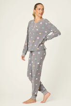 Load image into Gallery viewer, P.J. Salvage Ski Jammie Classics Mountain Dreams Print PJ Set - Charcoal