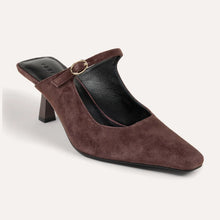 Load image into Gallery viewer, Yosi Samra Ryder Heel - Chocolate Suede
