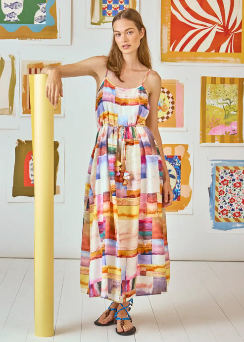 Hunter Bell Rivers Dress - Watercolor Mosaic