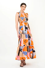 Load image into Gallery viewer, OLIPHANT Sleeveless Smocked Maxi - Riviera Orange